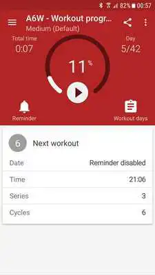 Play Abs workout A6W - flat belly at home