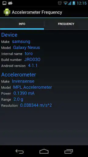 Play Accelerometer Frequency