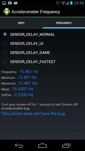 Play Accelerometer Frequency