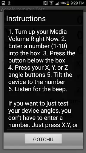 Play Accelerometer Test