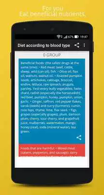 Play According the Blood Group Diet