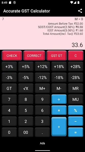 Play Accurate GST Calculator as an online game Accurate GST Calculator with UptoPlay