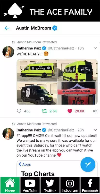 Play ACE Family Fan App.