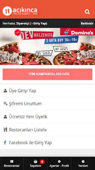 Play Acikinca - Yemek Siparişi  and enjoy Acikinca - Yemek Siparişi with UptoPlay