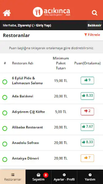 Play Acikinca - Yemek Siparişi as an online game Acikinca - Yemek Siparişi with UptoPlay