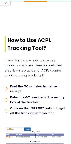 Play ACPL Tracking as an online game ACPL Tracking with UptoPlay