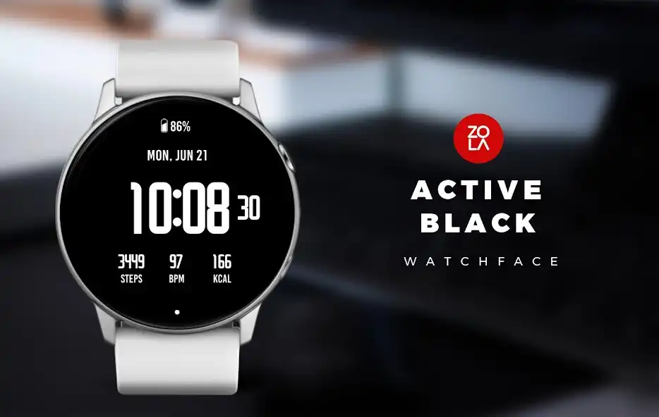 Play Active Black Watch Face  and enjoy Active Black Watch Face with UptoPlay