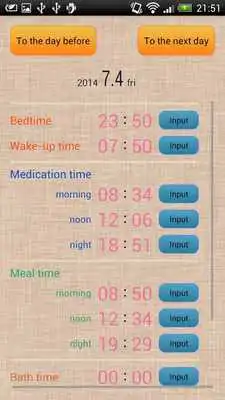Play Activity record table / free