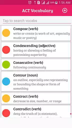 Play ACT Vocabulary as an online game ACT Vocabulary with UptoPlay