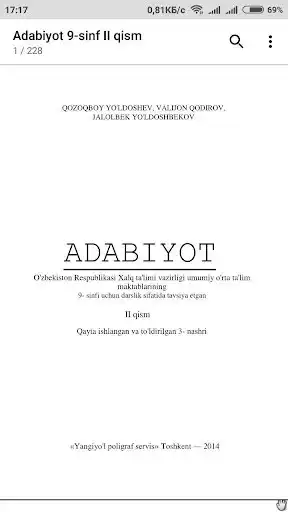Play APK Adabiyot 9-sinf II qism  and enjoy Adabiyot 9-sinf II qism with UptoPlay uz.foreach.soft.android.Book_adabiyot9