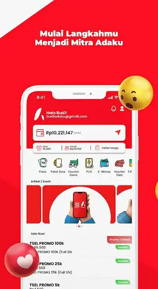 Play ADAKU - Pulsa , DATA  PPOB as an online game ADAKU - Pulsa , DATA  PPOB with UptoPlay