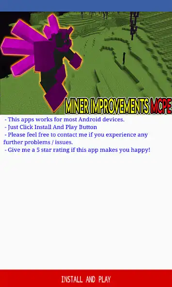 Play Addon Miner Improvements for Minecraft PE  and enjoy Addon Miner Improvements for Minecraft PE with UptoPlay