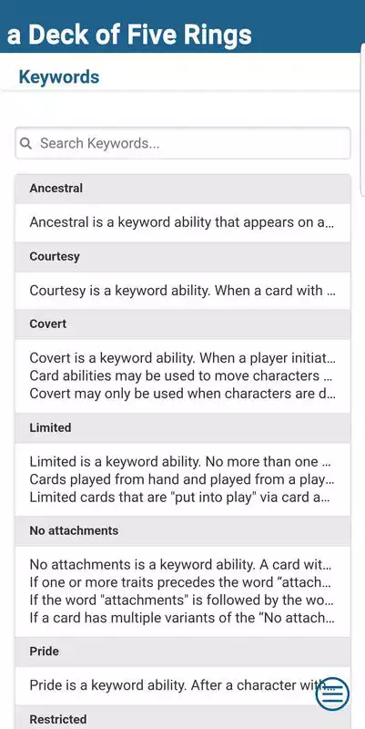 Play A Deck of Five Rings