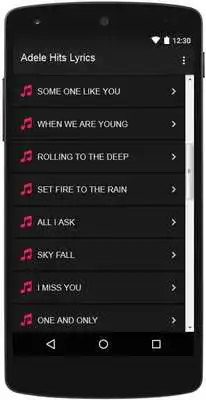 Play Adele Hits Lyrics