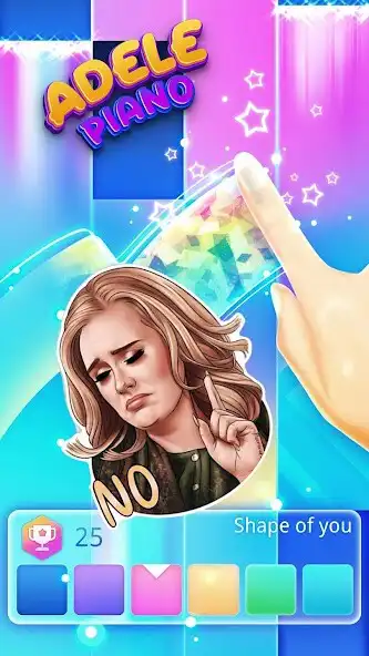 Play Adele songs Piano Tiles as an online game Adele songs Piano Tiles with UptoPlay