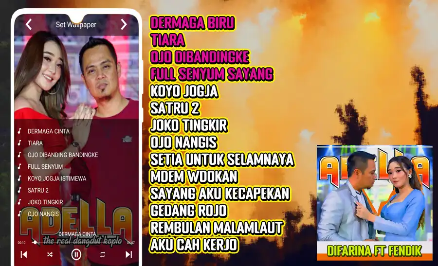 Play Adella Difarina Ft Fendik Hits  and enjoy Adella Difarina Ft Fendik Hits with UptoPlay