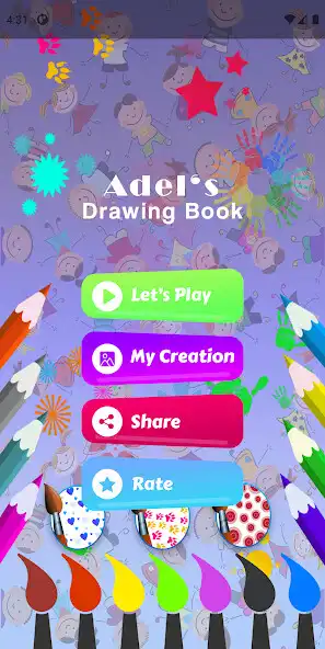 Play Adels Drawing  Coloring Book as an online game Adels Drawing  Coloring Book with UptoPlay