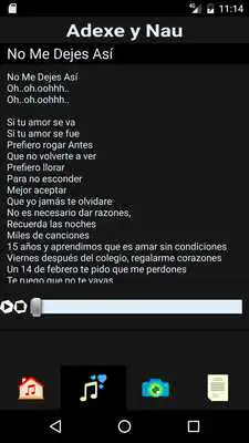 Play Adexe y Nau Musica Lyrics