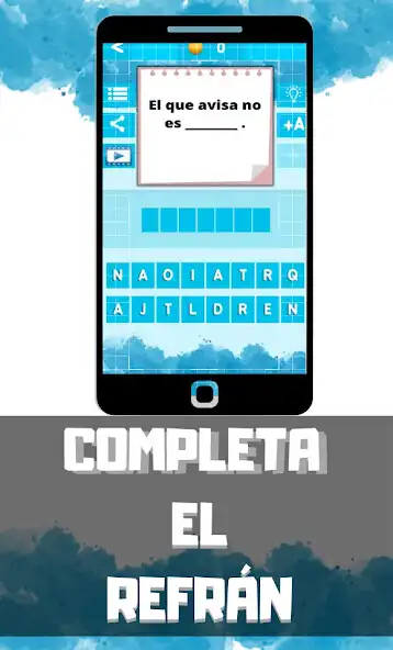 Play Adivina el refrán. Refranero as an online game Adivina el refrán. Refranero with UptoPlay