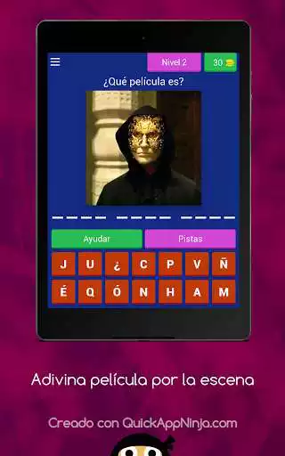 Play Adivina la película por la escena: Juego concurso as an online game Adivina la película por la escena: Juego concurso with UptoPlay