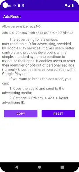 Play Ads id Reset  break ad trace  and enjoy Ads id Reset  break ad trace with UptoPlay