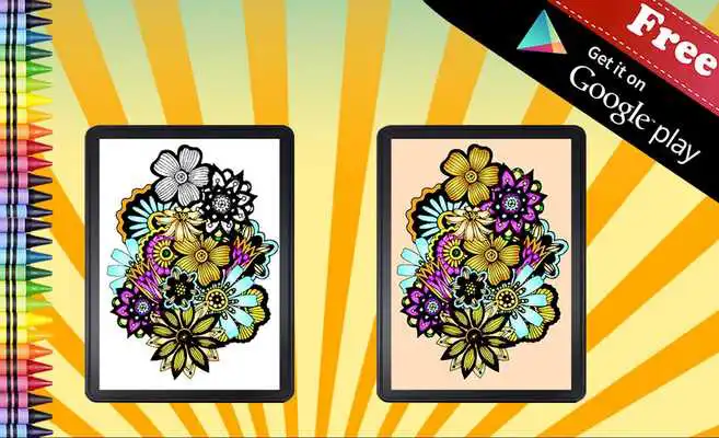 Play Adult Coloring Book Flowers