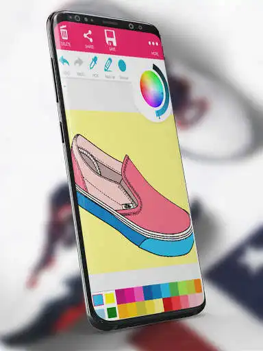 Play Adult Coloring Books: Sneakers as an online game Adult Coloring Books: Sneakers with UptoPlay
