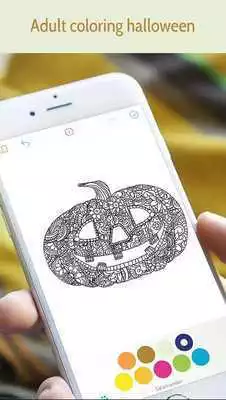 Play Adult coloring halloween
