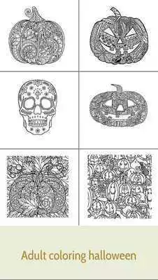 Play Adult coloring halloween