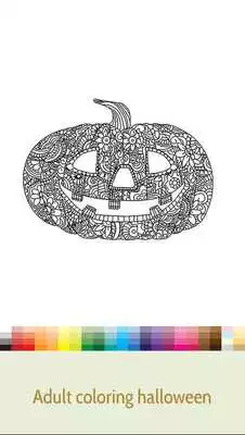 Play Adult coloring halloween