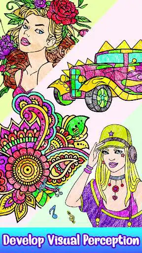 Play Adult Crayon Paint by Number Book - Sandbox Pages