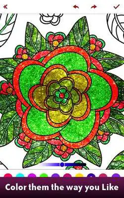 Play Adult Glitter Coloring Book Pages: Mandala,Animals