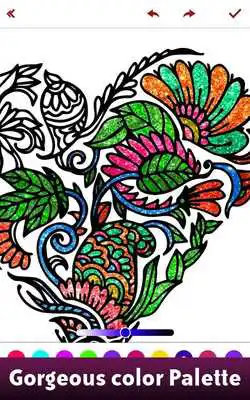 Play Adult Glitter Coloring Book Pages: Mandala,Animals