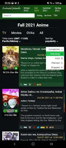Play AE - Anime charts & air dates  and enjoy AE - Anime charts & air dates with UptoPlay