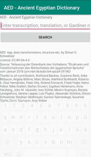 Play AED - Ancient Egyptian Dictionary  and enjoy AED - Ancient Egyptian Dictionary with UptoPlay