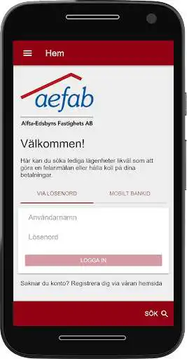 Play AEFAB Bostadsapp  and enjoy AEFAB Bostadsapp with UptoPlay