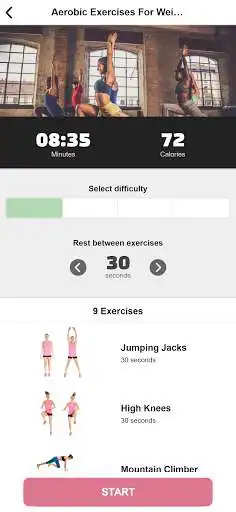 Play Aerobics - Beginner Cardio Workout Plan as an online game Aerobics - Beginner Cardio Workout Plan with UptoPlay