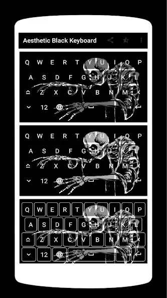 Play Aesthetic Black Keyboard Theme as an online game Aesthetic Black Keyboard Theme with UptoPlay