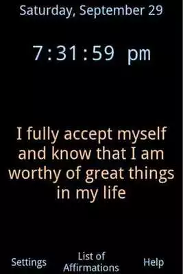 Play Affirmations Digital Clock