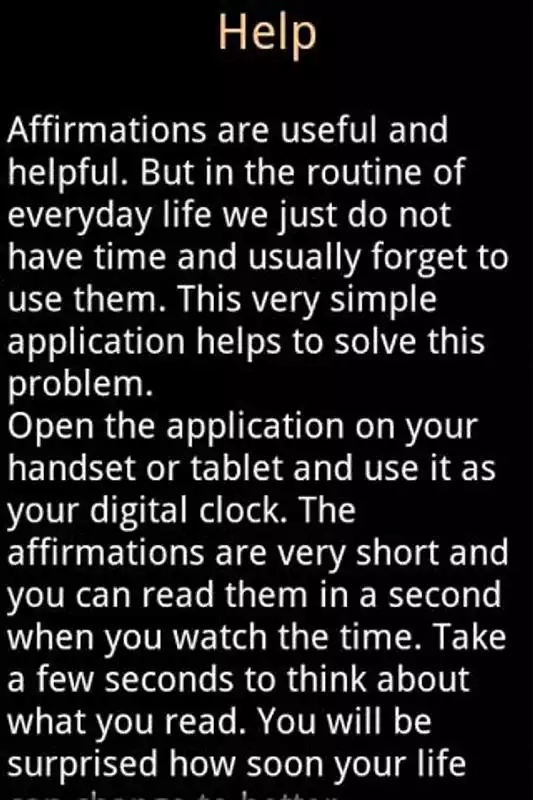 Play Affirmations Digital Clock
