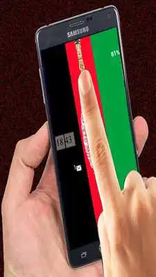 Play Afghan Flag Zipper Screen Lock