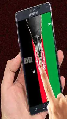 Play Afghan Flag Zipper Screen Lock