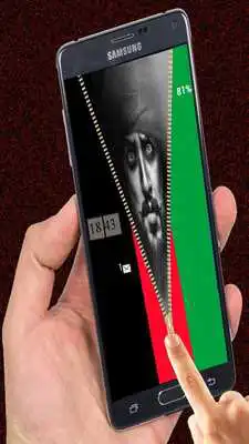 Play Afghan Flag Zipper Screen Lock