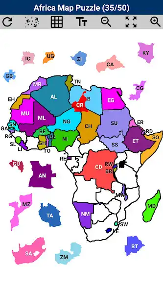 Play Africa Map Puzzle as an online game Africa Map Puzzle with UptoPlay