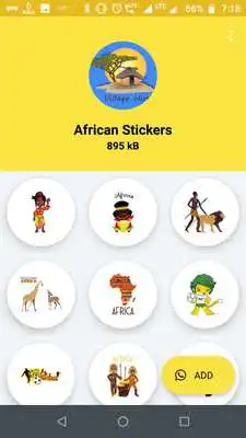 Play African Srickers for whatsapp