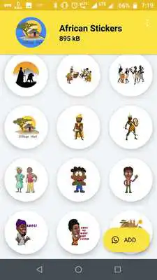 Play African Srickers for whatsapp