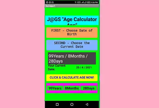 Play Age Calculator App as an online game Age Calculator App with UptoPlay