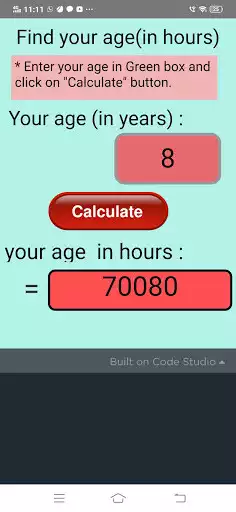 Play Age calculator in hours as an online game Age calculator in hours with UptoPlay