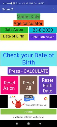 Play Age Calculator Maths Kalvi  and enjoy Age Calculator Maths Kalvi with UptoPlay
