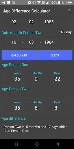 Play Age Difference Calculator as an online game Age Difference Calculator with UptoPlay